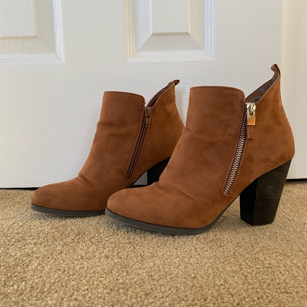 Heeled Suede Booties- 2.5” heel